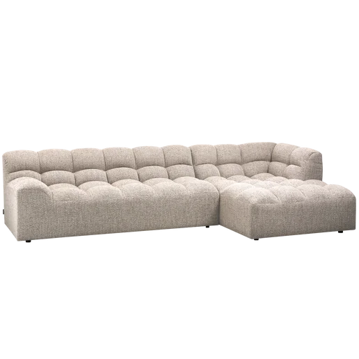 Chaise longue Korla polyester naturel rechts 324 cm