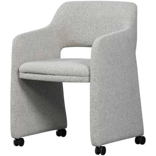 Eetkamerstoel Elvo polyester grijs