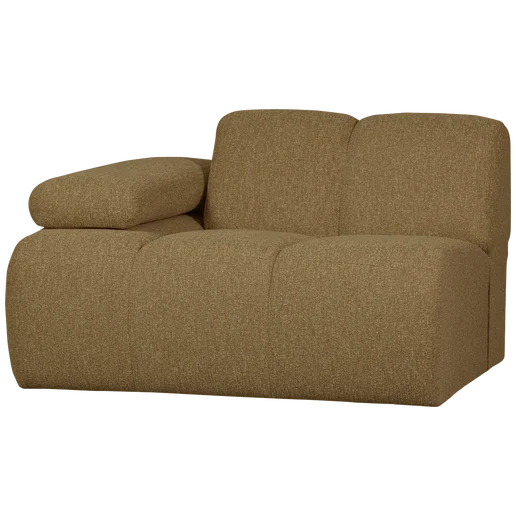Bank Kalmovo geel 1-zits links 124 × 74 cm hoog