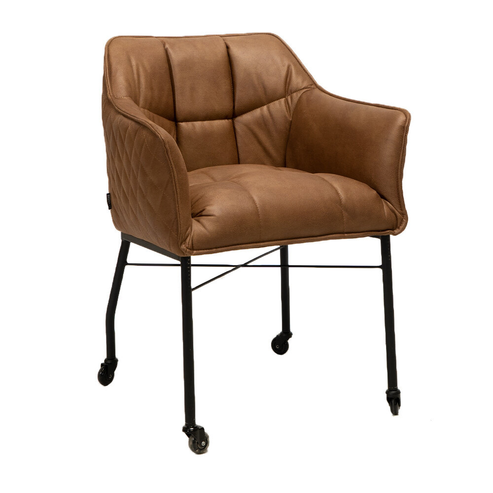 Stoel Helna eco-leer cognac 62 cm