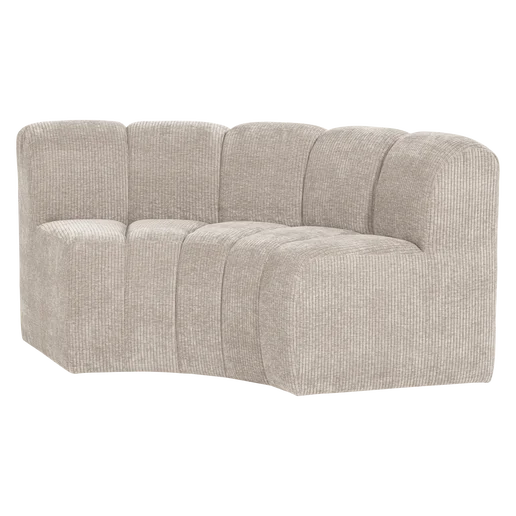 Bank Lanveto ribstof beige 152 × 83 cm hoog