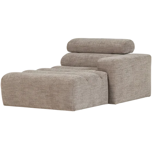Chaise longue Lanon naturel rechts 109 × 86 cm hoog