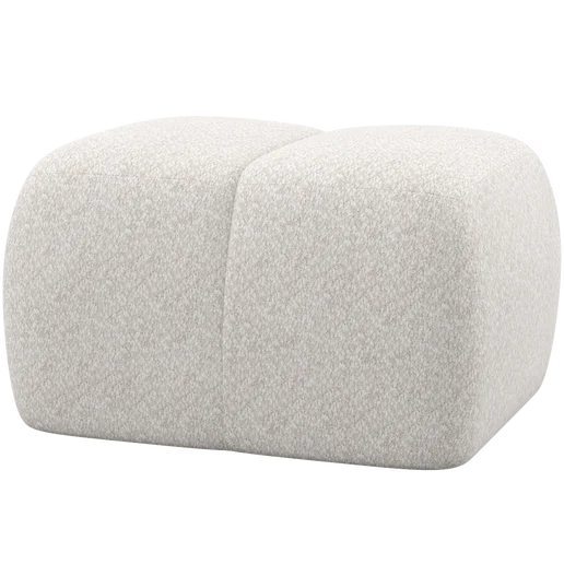 Poef Selar chenille beige 84 cm