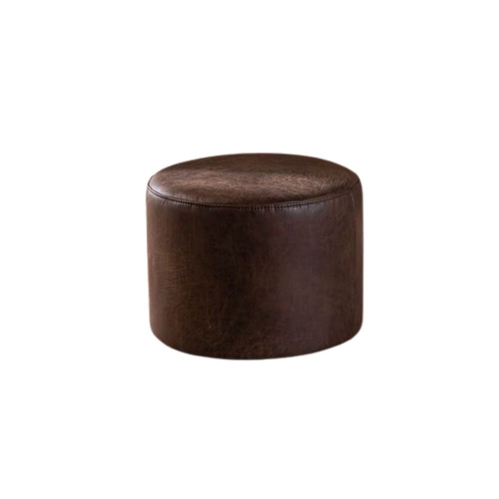 Poef Levo eco-leer bruin 50 cm