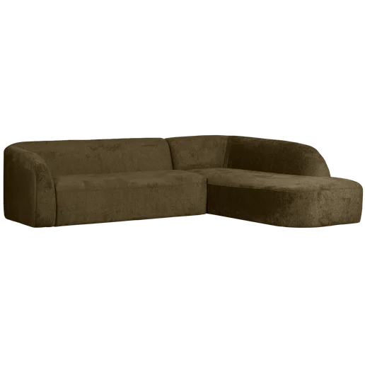 Hoekbank Gran polyester groen rechts 274 cm