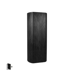 Kast Mario mangohout zwart 62 × 140 cm hoog