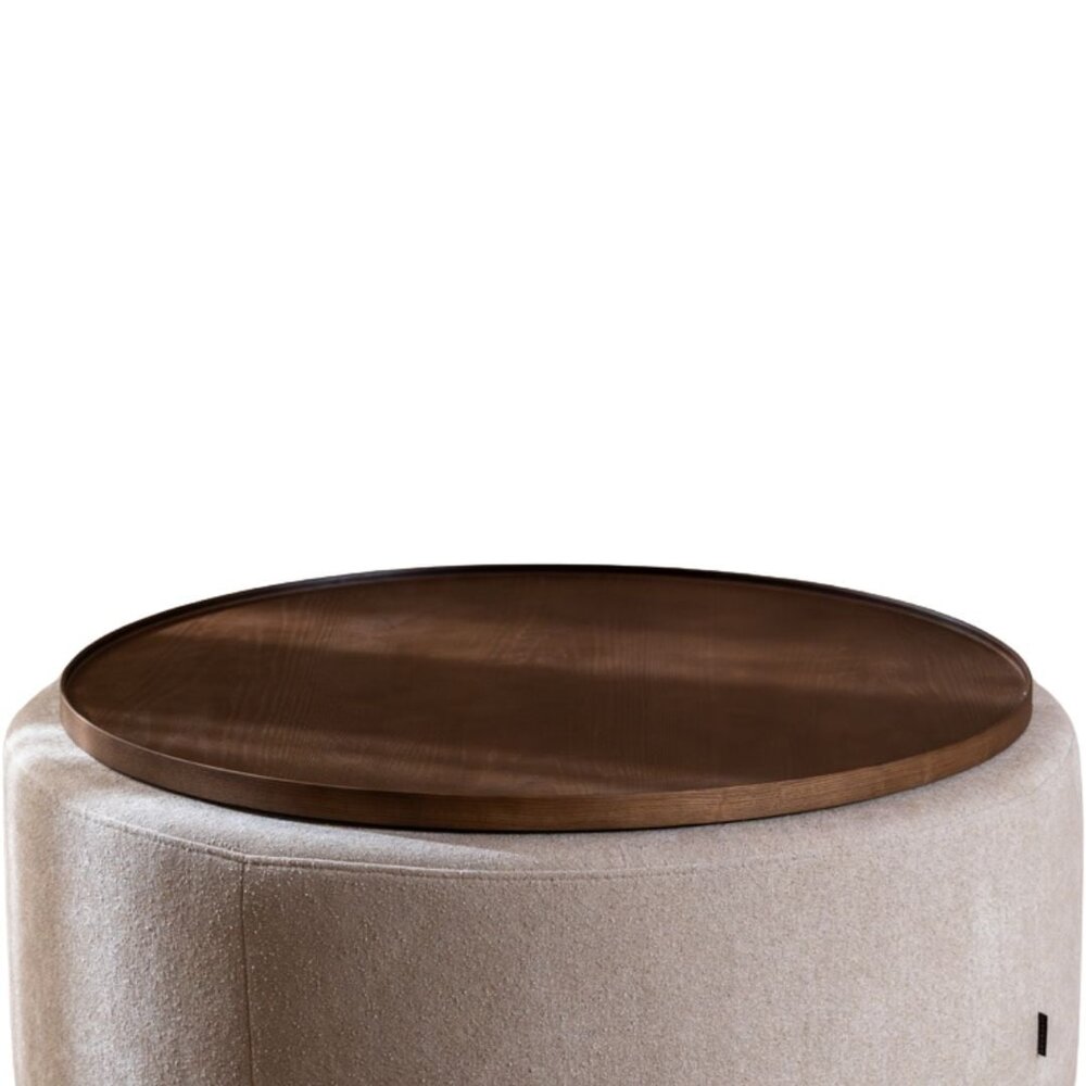 Decoratie Brala eikenfineer rustiek eiken rond Ø89 cm