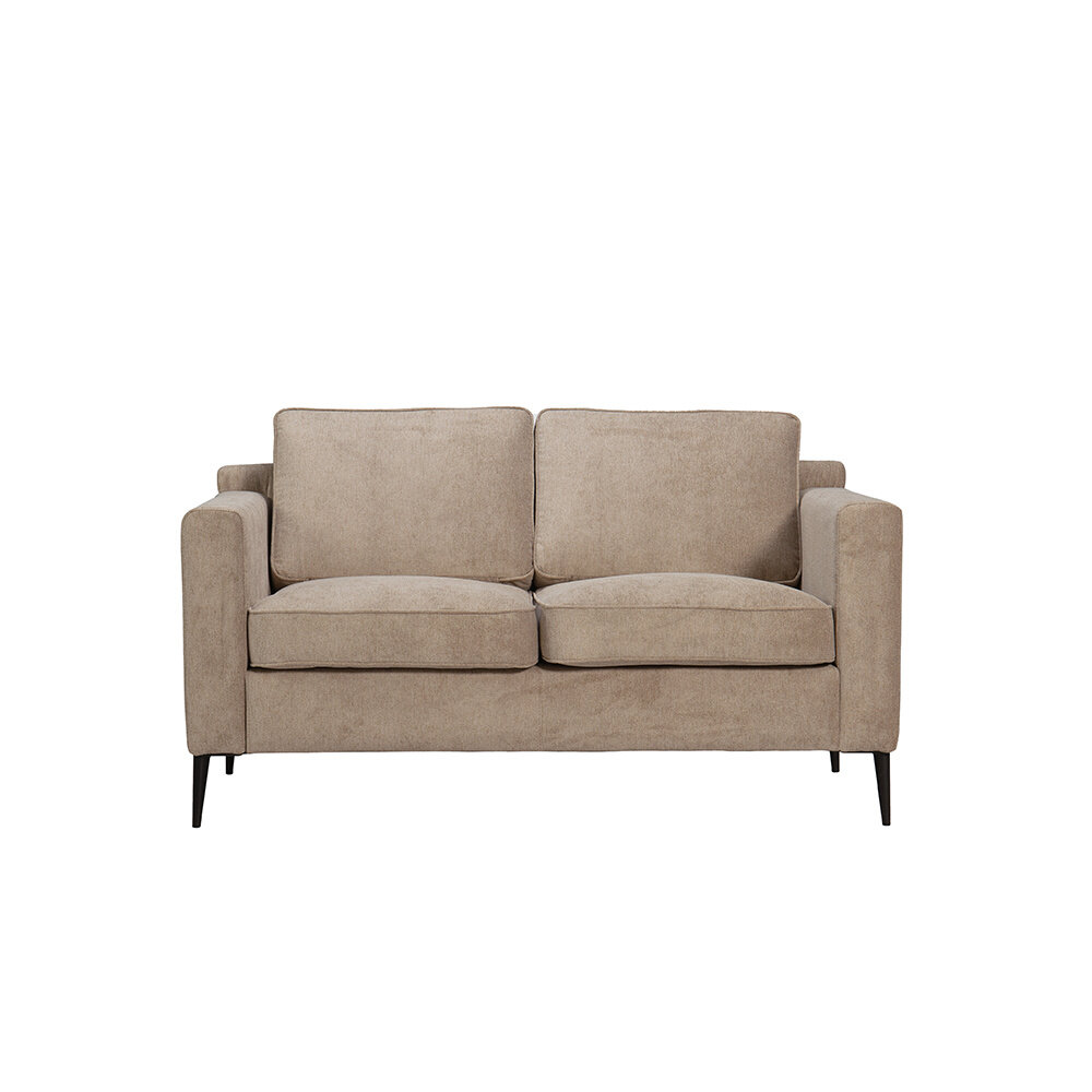Bank Calro polyester taupe 2-zits