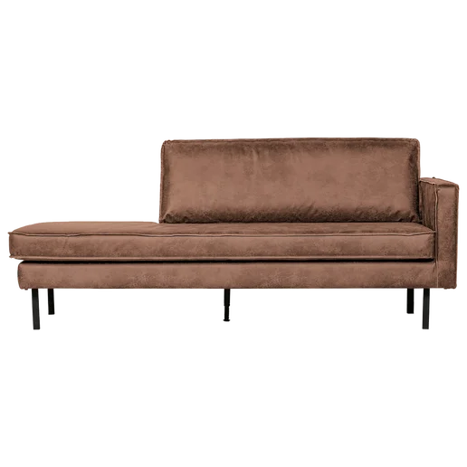 Chaise longue Salro bruin rechts 203 cm