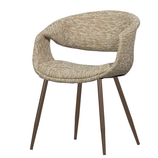 Eetkamerstoel Palar polyester beige 57 × 78 cm hoog