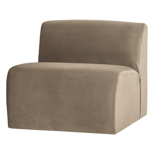 Bank Jasna velours taupe 1-zits