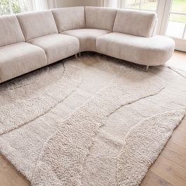 Vloerkleed Zania polyester ivoor 290 cm