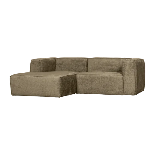 Chaise longue Palvo velours oranje links 254 cm