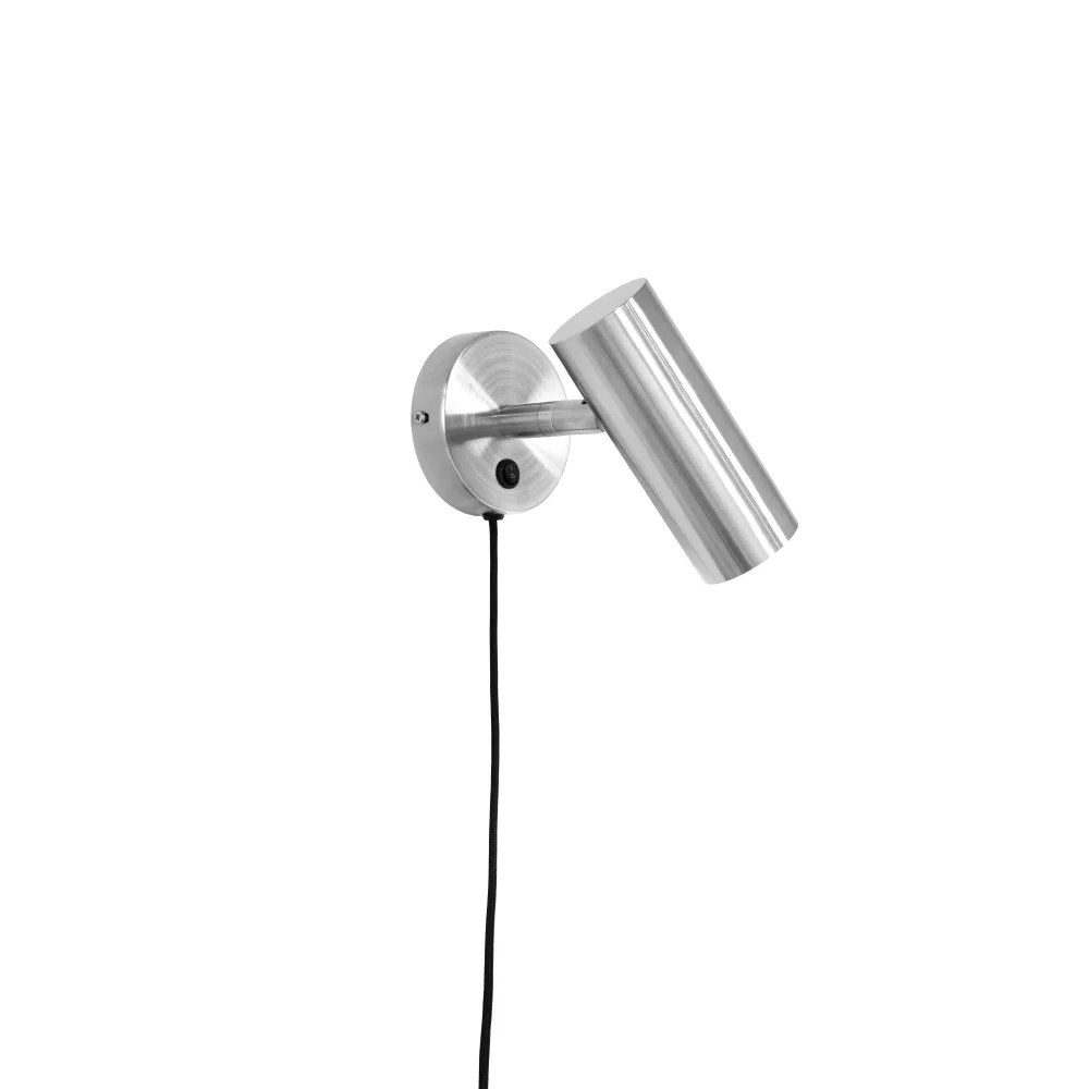 Wandlamp Sele staal zilver
