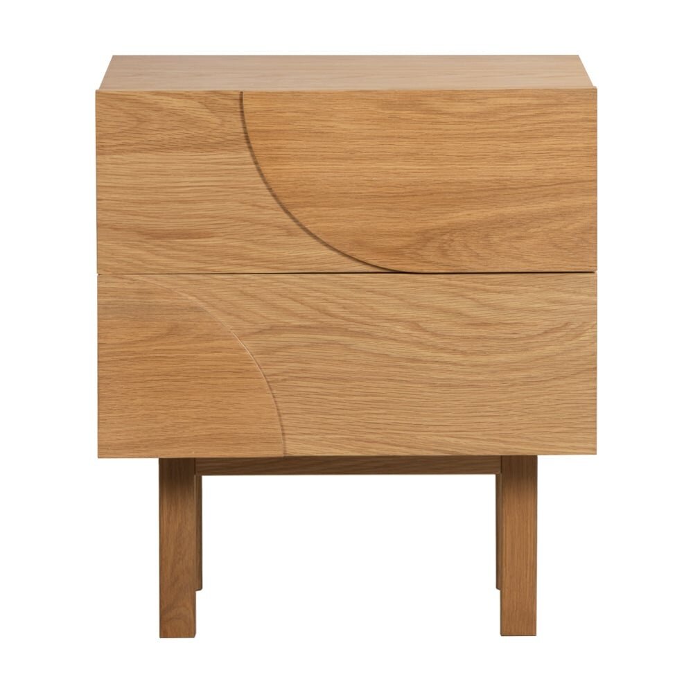 Bijzettafel Valan MDF blank eiken 48 × 55 cm