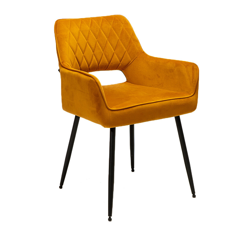 Stoel Lanan velours okergeel 57 cm