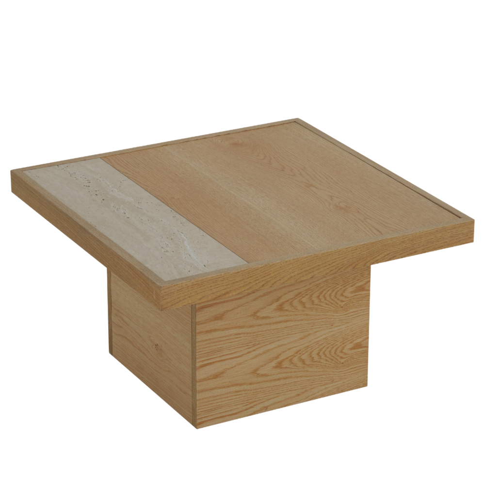 Salontafel Tero MDF + eikenfineer naturel eiken 70 cm
