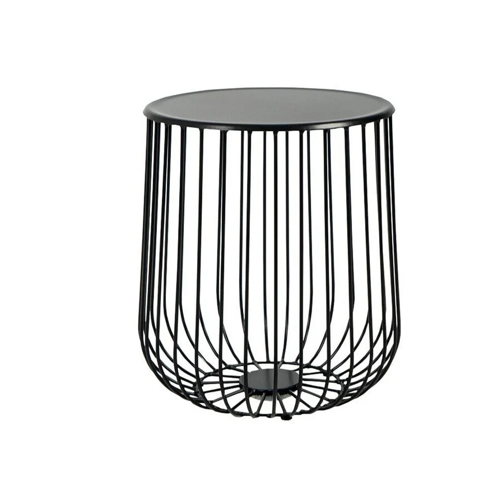 Bijzettafel Mele metaal zwart