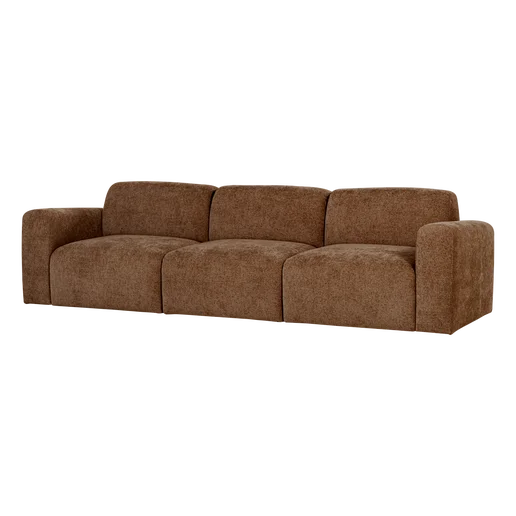 Bank Levro bruin 3-zits 280 cm