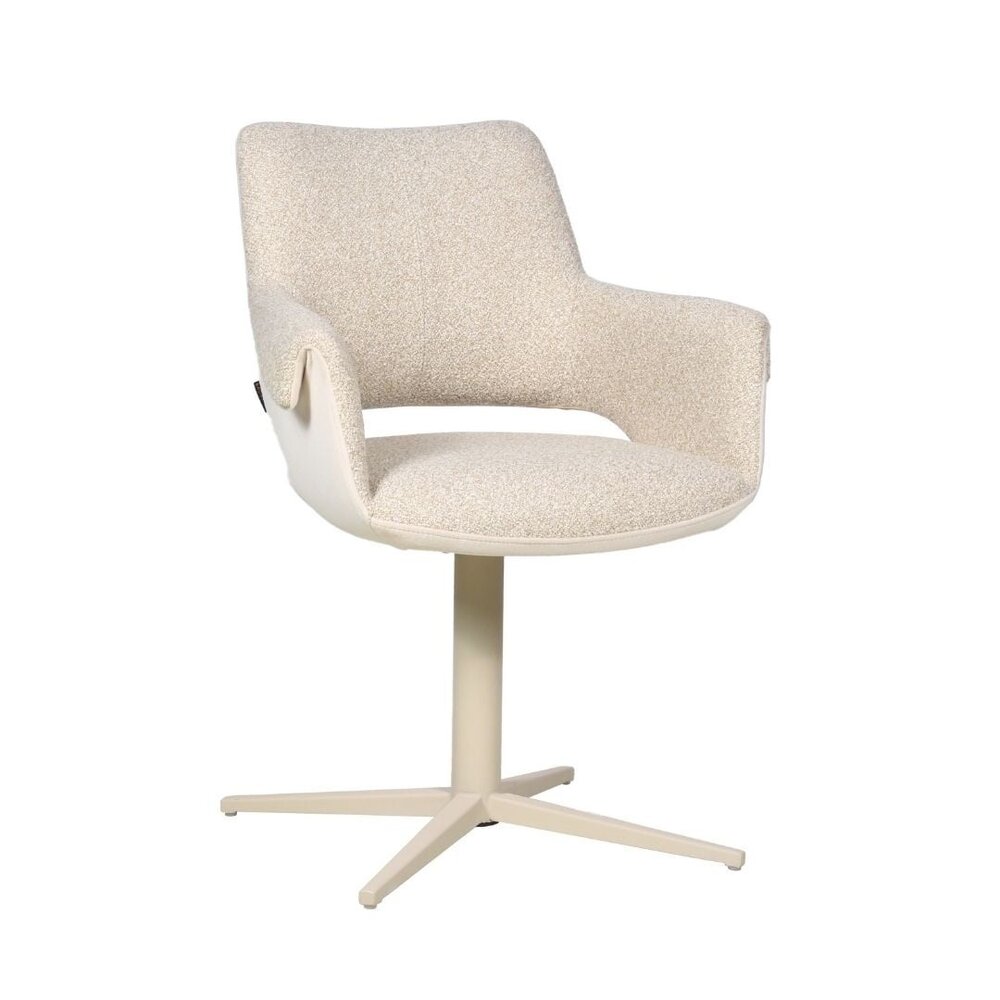 Stoel Olel polypropyleen polyester taupe draaibaar 63 cm
