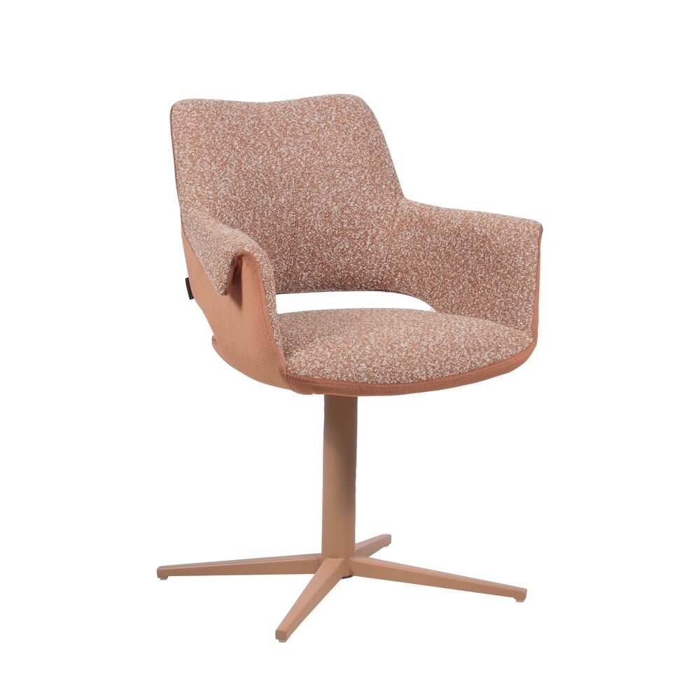 Stoel Vinan polypropyleen polyester terracotta draaibaar 63 cm