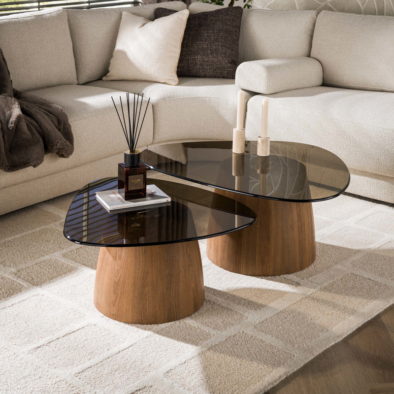 Salontafel Hale driehoekig set van