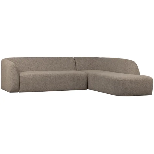 Hoekbank Helmi polyester bruin rechts 274 cm