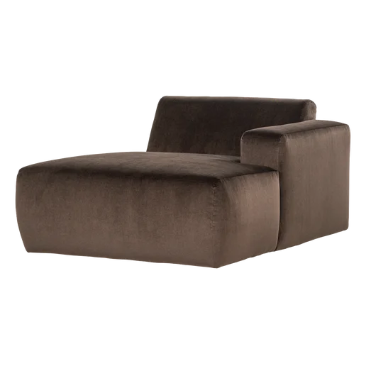 Chaise longue Melmi velours rechts 112 cm