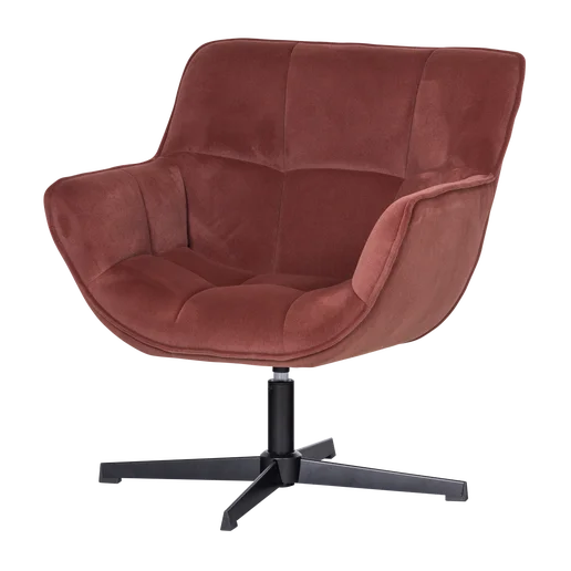 Fauteuil Peren velours rood 71 cm