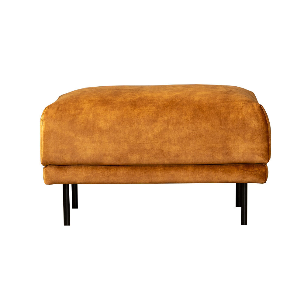 Poef Palan velours okergeel 90 cm