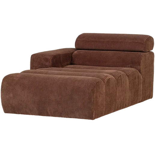 Chaise longue Oria oranje links 109 cm