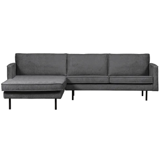 Chaise longue Lanvo polyester grijs links 300 cm