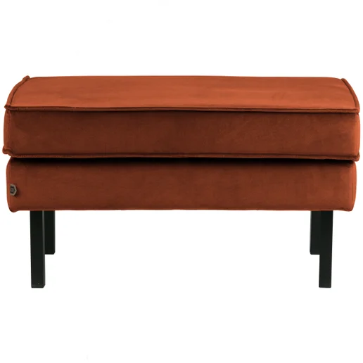 Poef Coro velours oranje