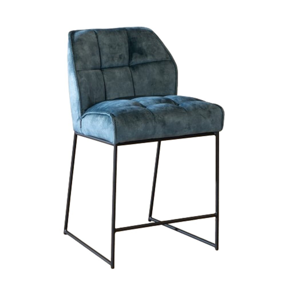 Barkruk Salan velours blauw 70 cm