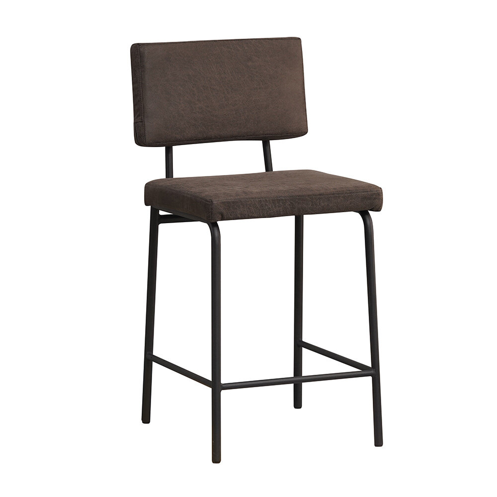 Barkruk Zelmi eco-leer antraciet