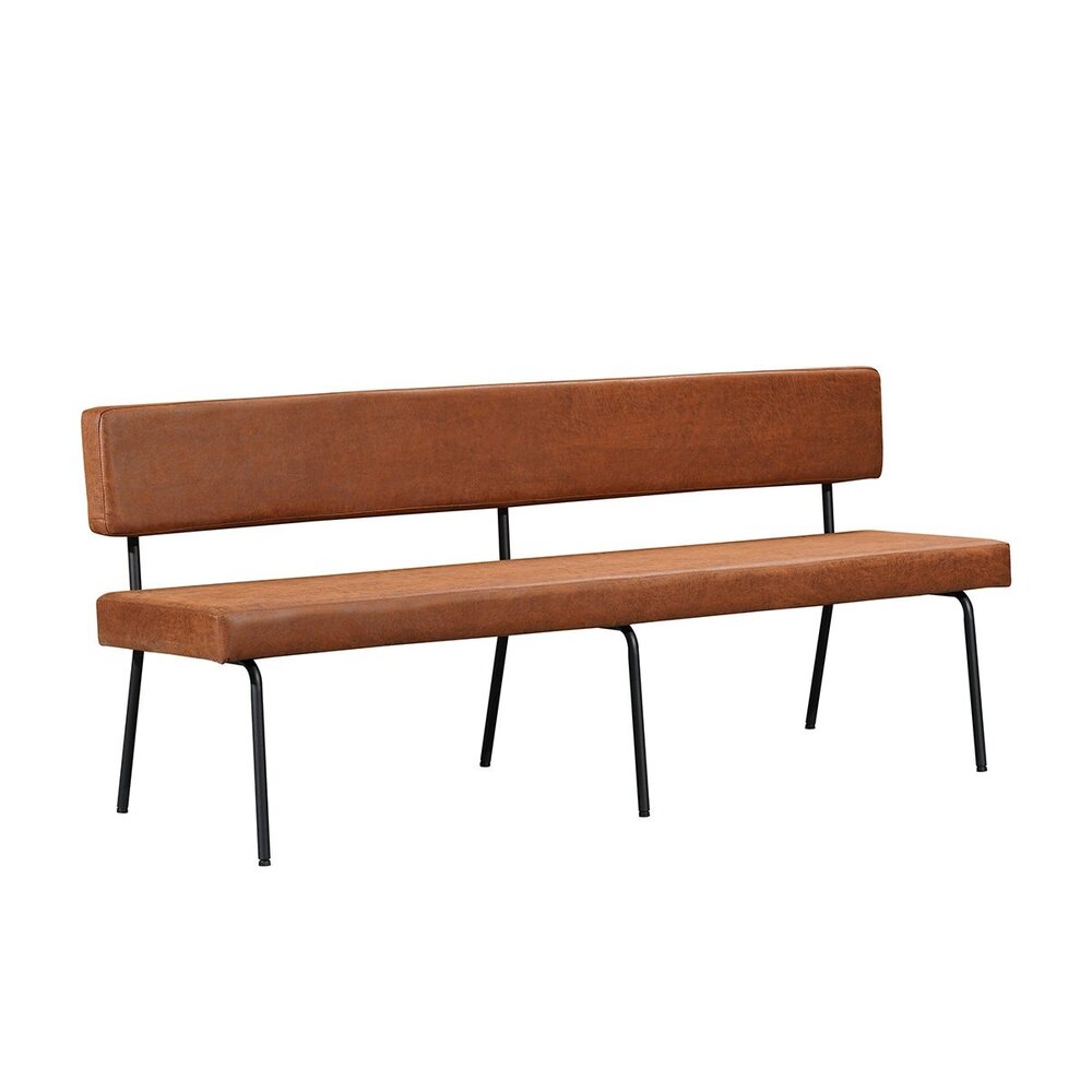 Bankje Veson eco-leer cognac 190 cm