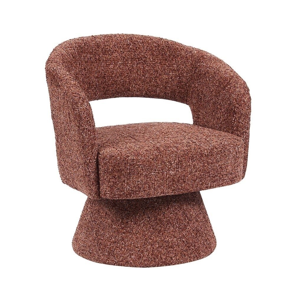 Fauteuil Olio chenille polyester koper draaibaar