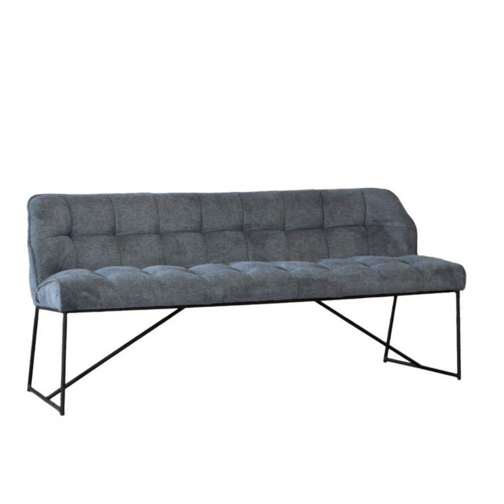 Bankje Delis polyester antraciet 220 cm