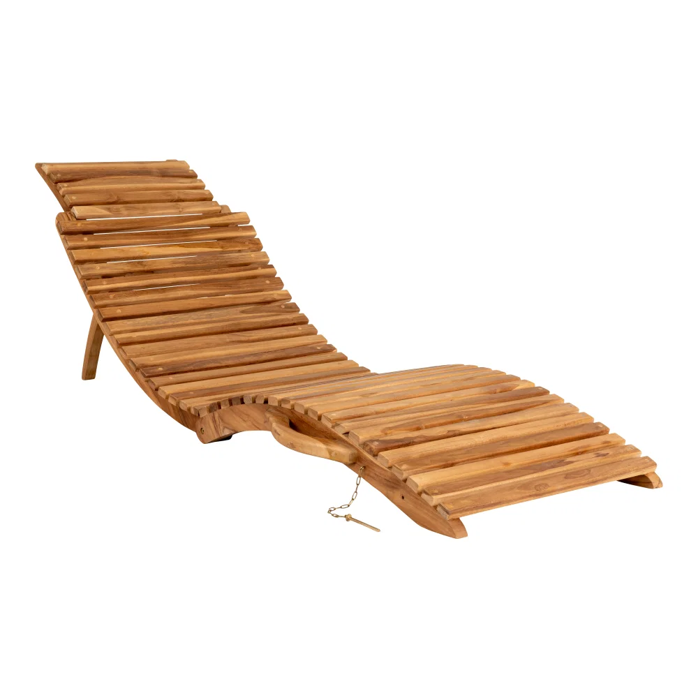 Ligbed Selen teak naturel 160 cm