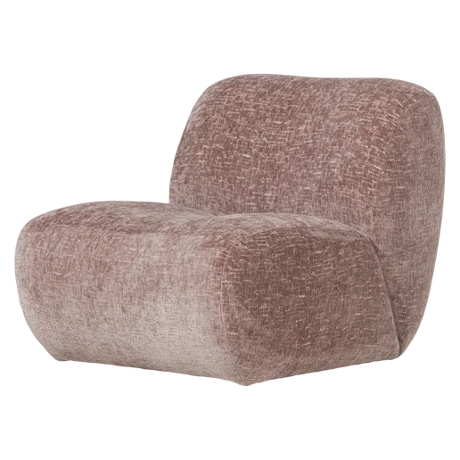 Fauteuil Illa velours roze 76 cm