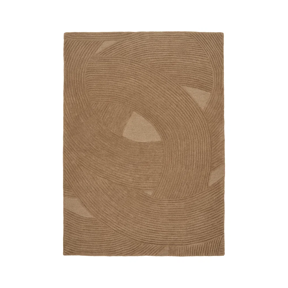 Vloerkleed Lormi wol bruin 160 cm