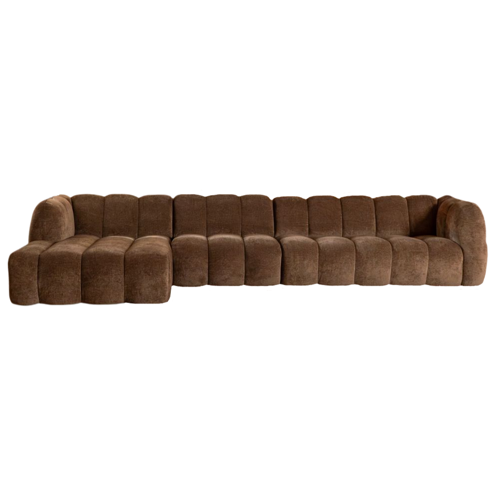 Hoekbank Orel chenille mocha links