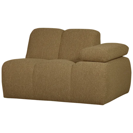 Bank Calsis geel 1-zits rechts 124 × 74 cm hoog