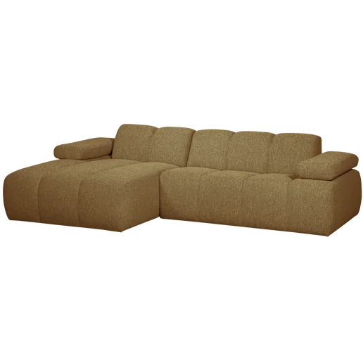 Chaise longue Zelis geel links 284 cm