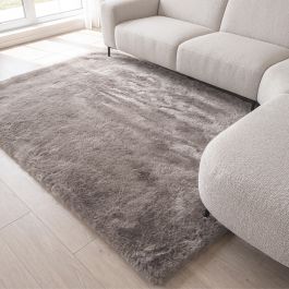 Vloerkleed Halo polyester taupe 230 × 1 cm hoog