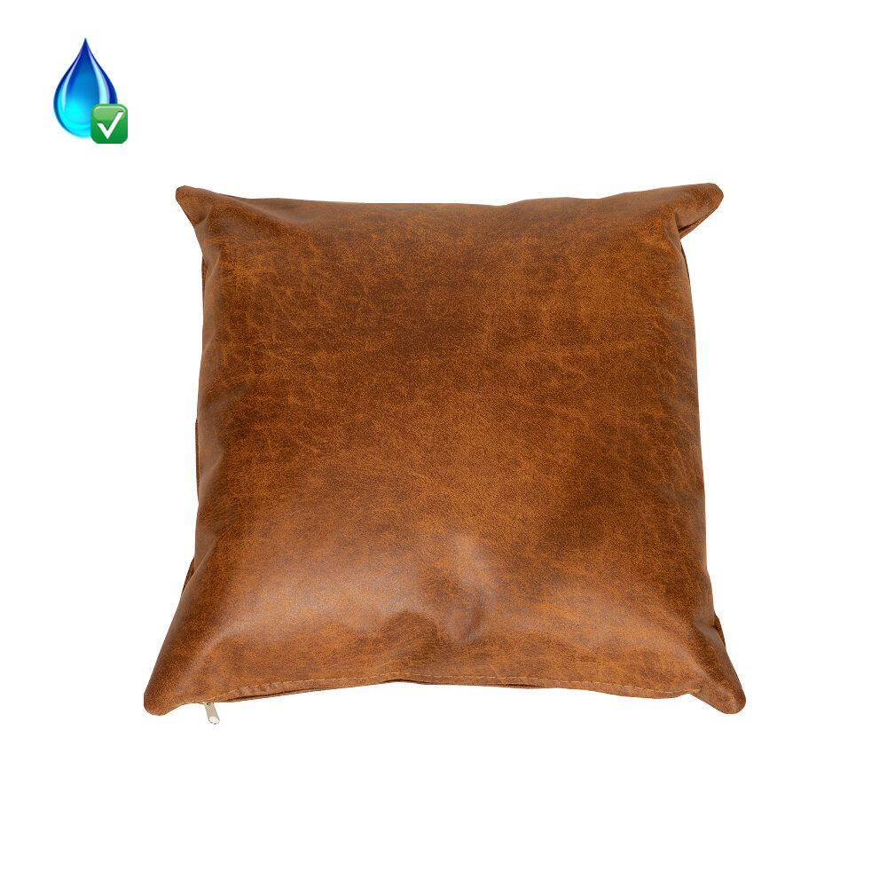 Kussen Zele eco-leer cognac 45 × 45 cm