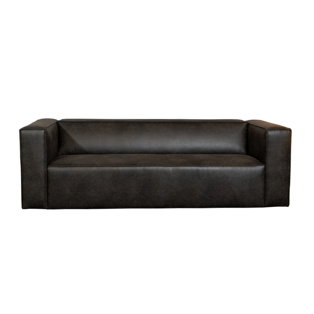 Bank Talvo eco-leer antraciet 3-zits