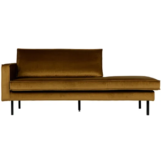 Chaise longue Salla velours geel links 203 cm