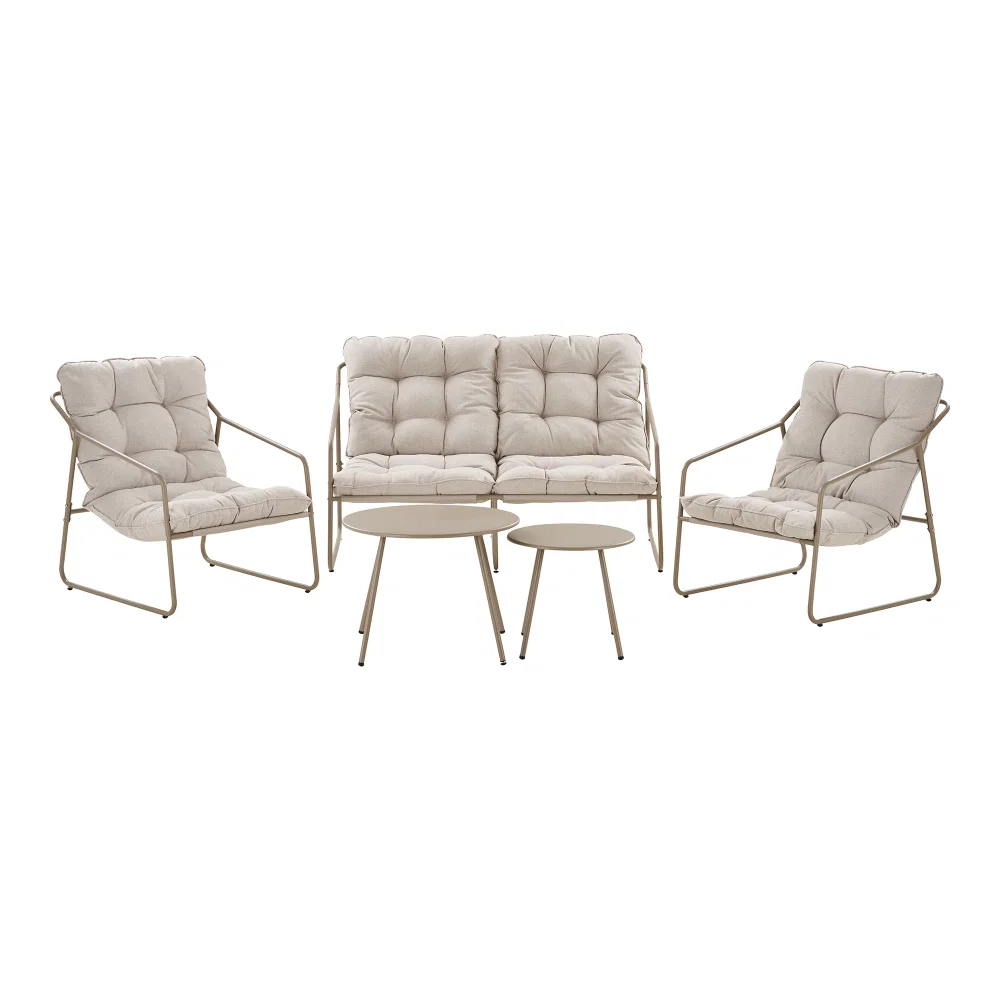 Loungeset Zelia staal zand