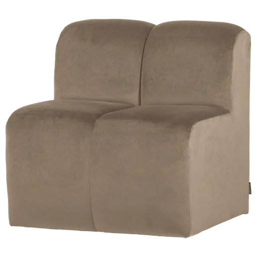 Bank Vinvo velours taupe 84 cm 84 cm